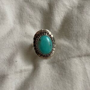 Sterling Silver Turquoise Ring (size 6)